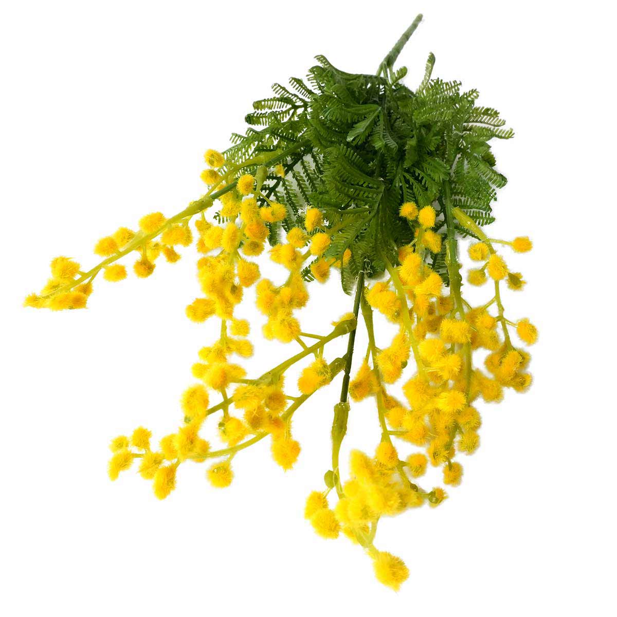 ★53-17-10-1 3本 ミモザ造花ブッシュセット 47cm