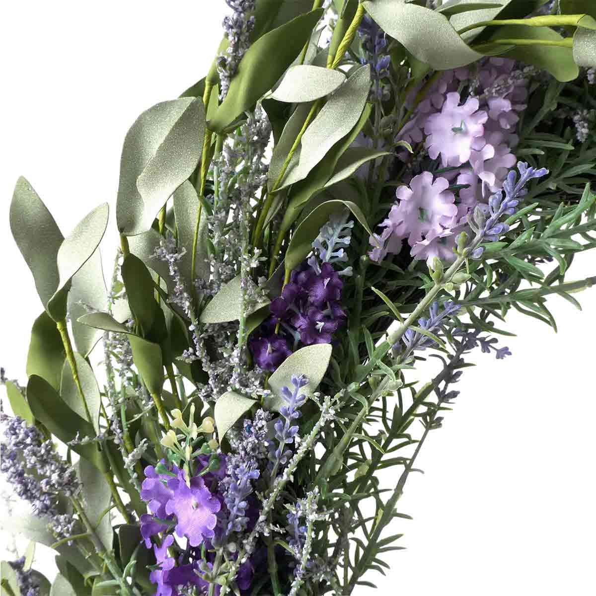 ★53-20-8-2 フラワー造花リース(パープル)