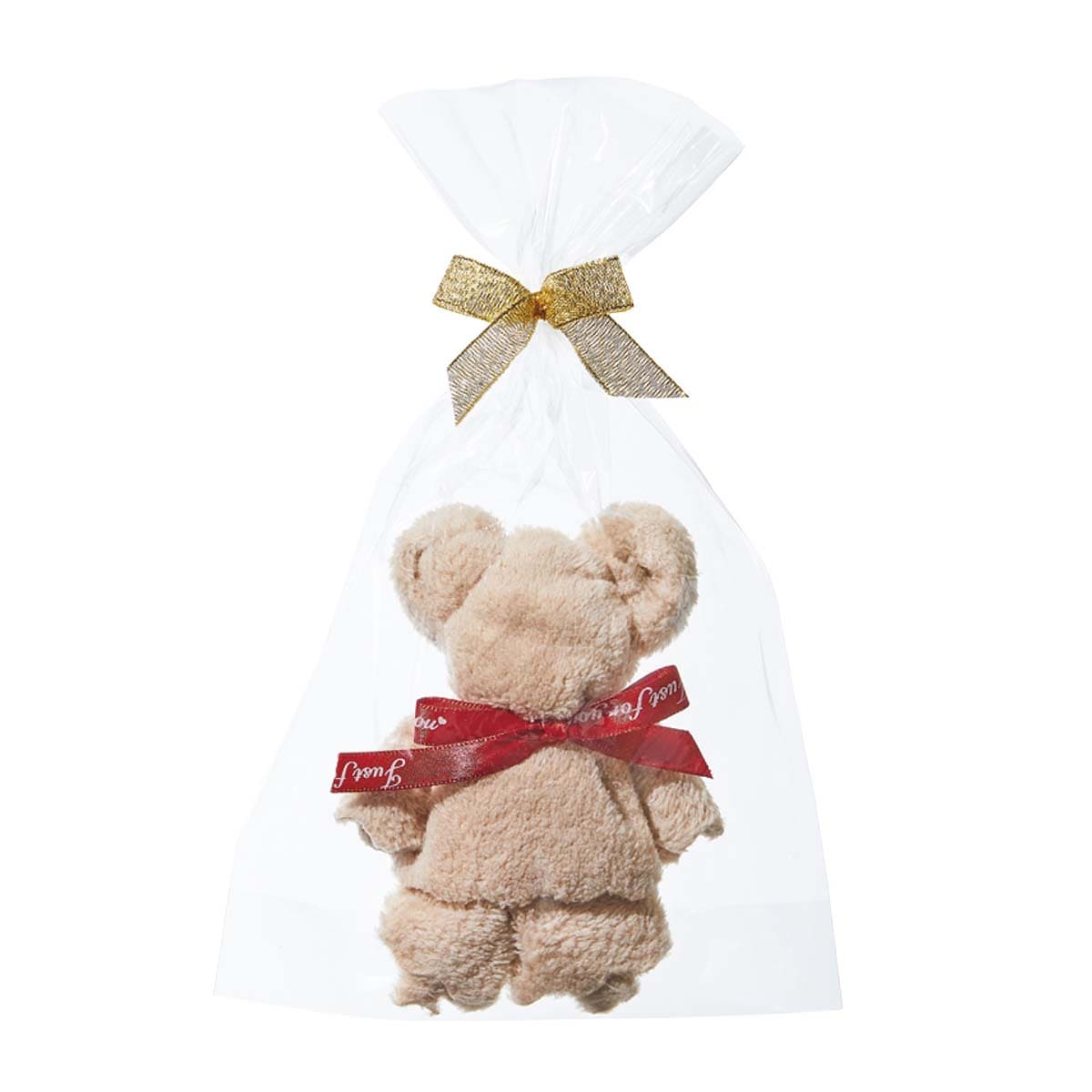 ★53-30-2-1 100個 ふんわりベアタオルハンカチ