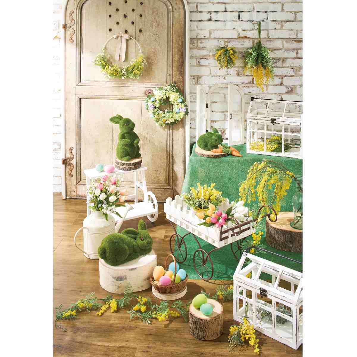 ★53-44-6-3 切り株オブジェ 白樺(直径15×高さ10.5cm)