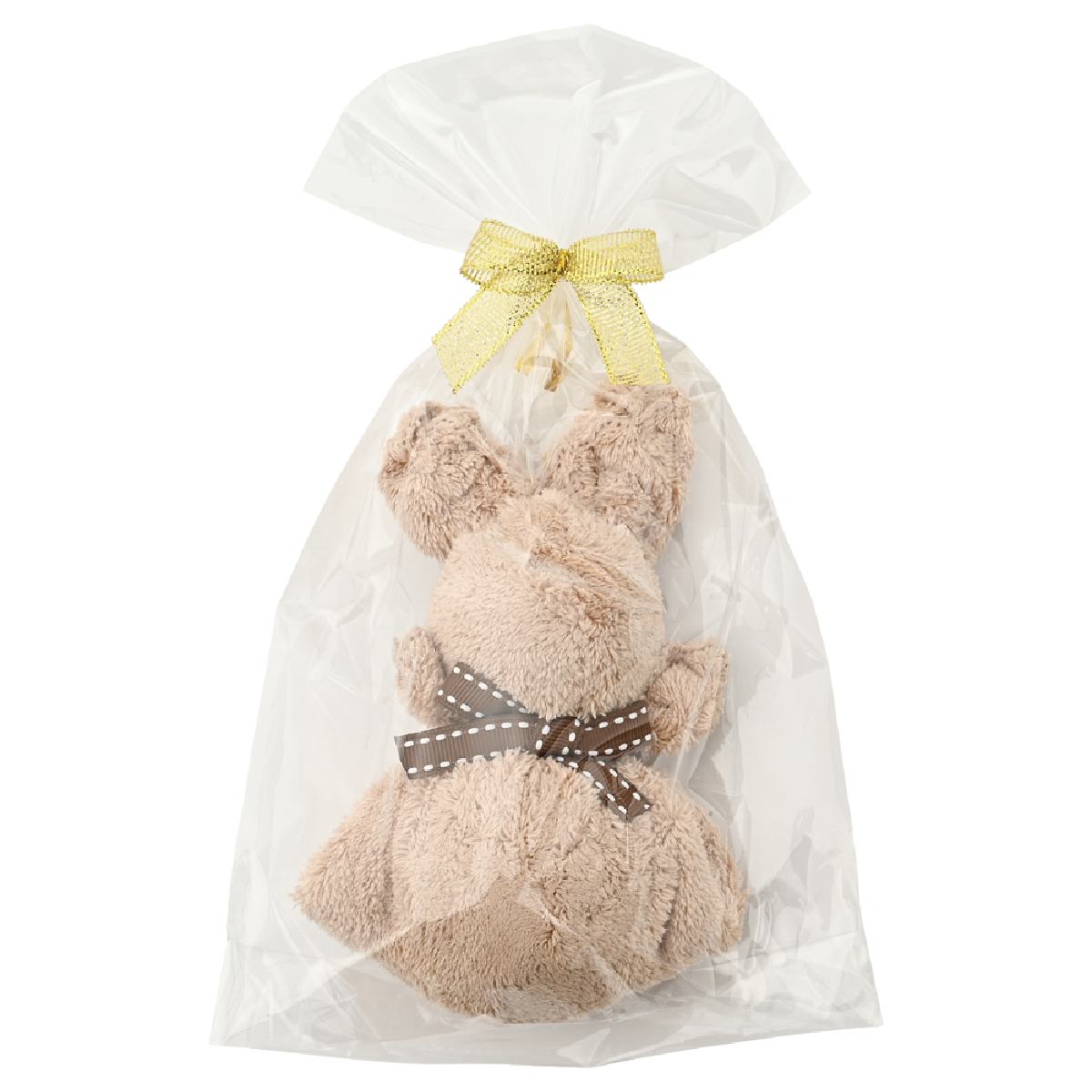 ★53-45-10-1 100個 ふんわりうさぎタオルハンカチ