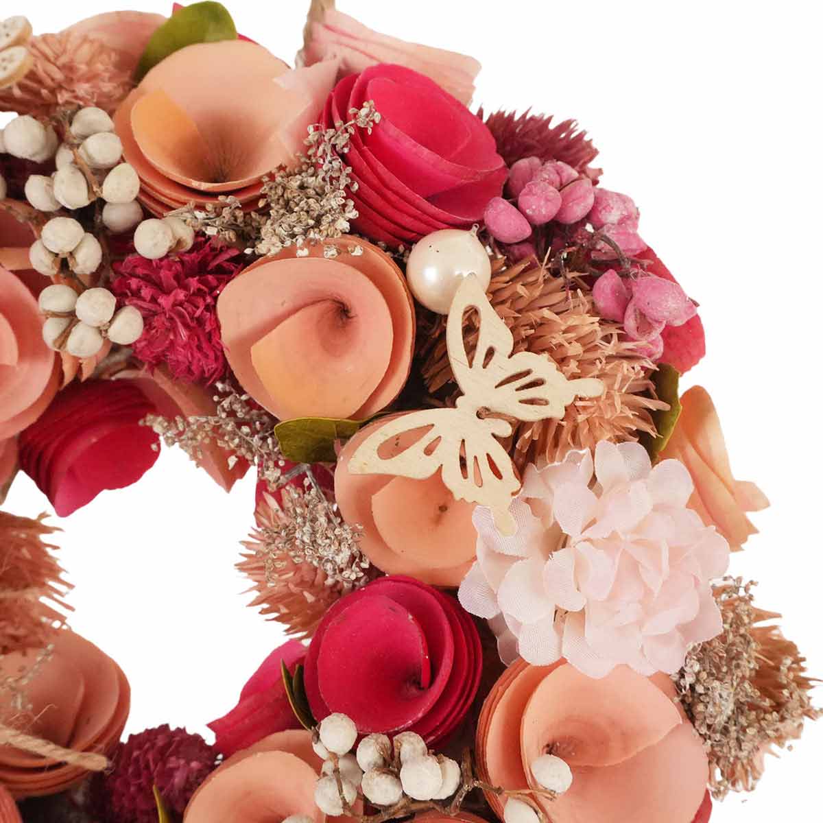 ★53-47-1-1 母の日ナチュラルリース(造花)小