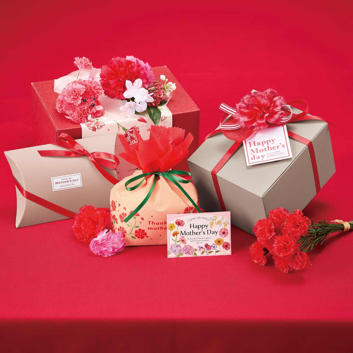 ★53-52-3-16 母の日ギフトシール(ワイン/ホワイト)