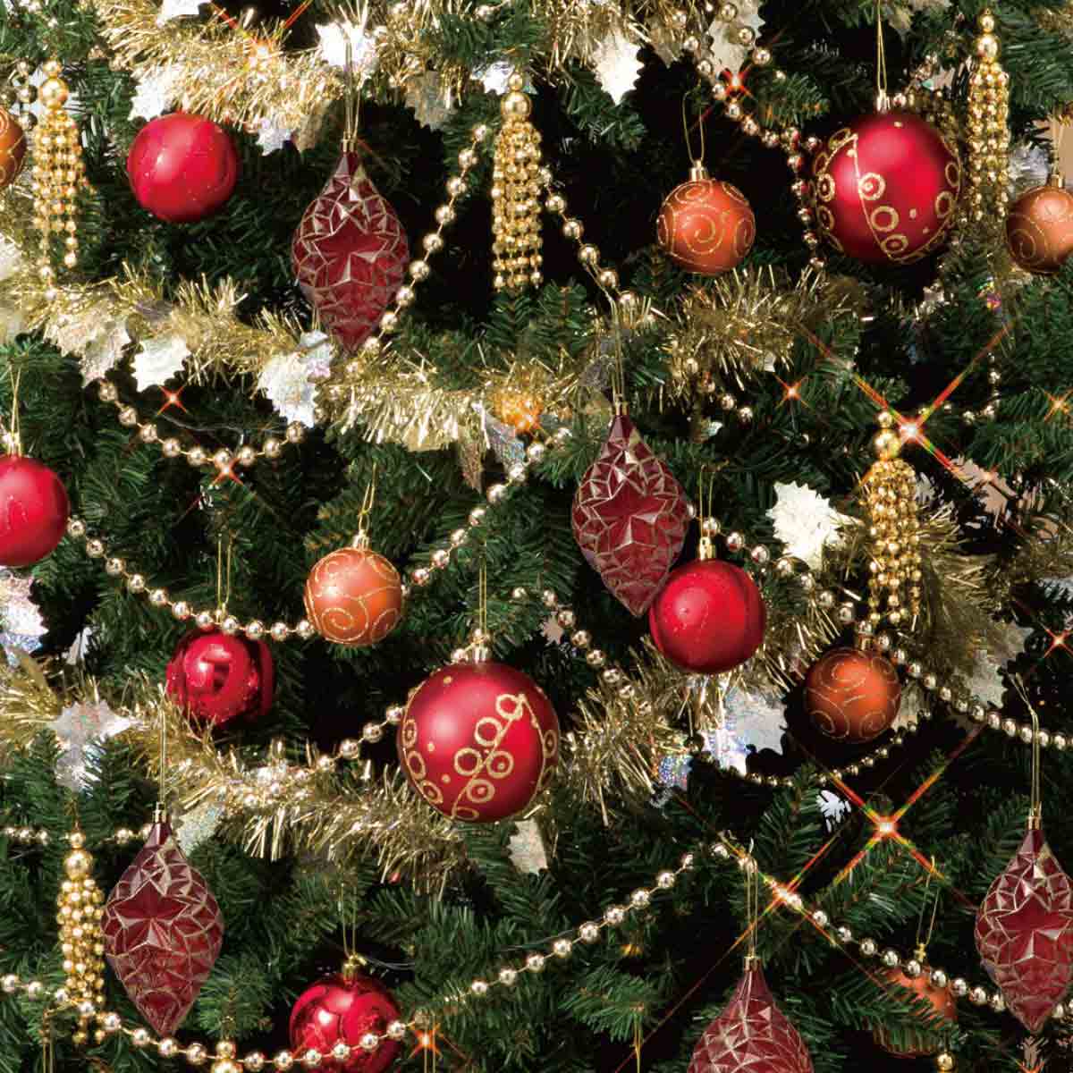 ★58-10-1-1 コンチネンタルクリスマスツリーセット レッド高さ150×幅99cm