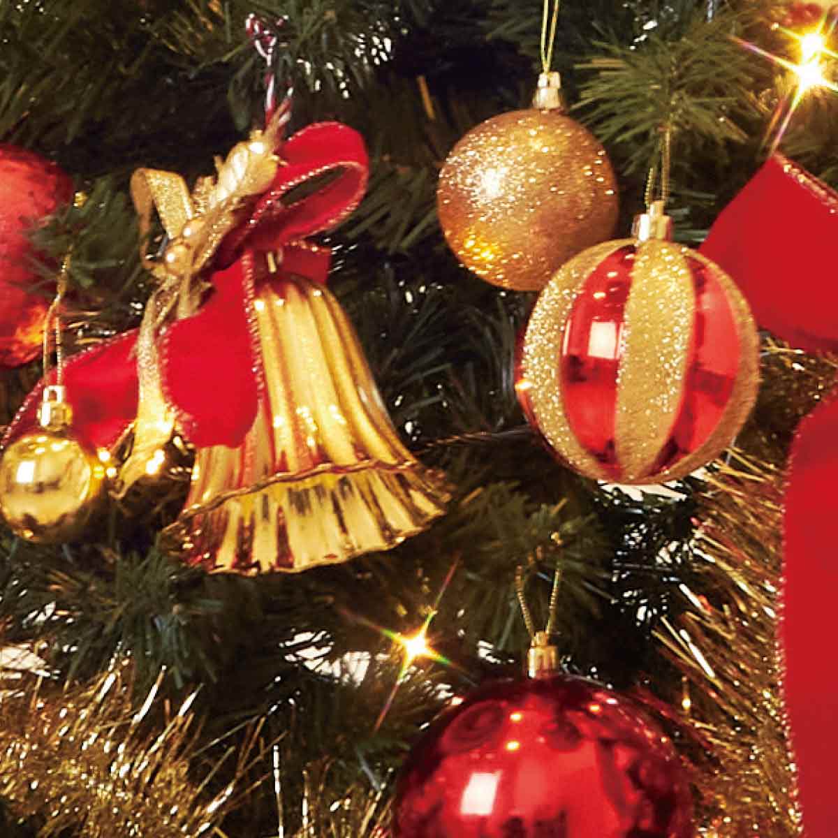 ★58-11-2-1 デラックスクリスマスツリーセット レッド高さ240×幅145cm