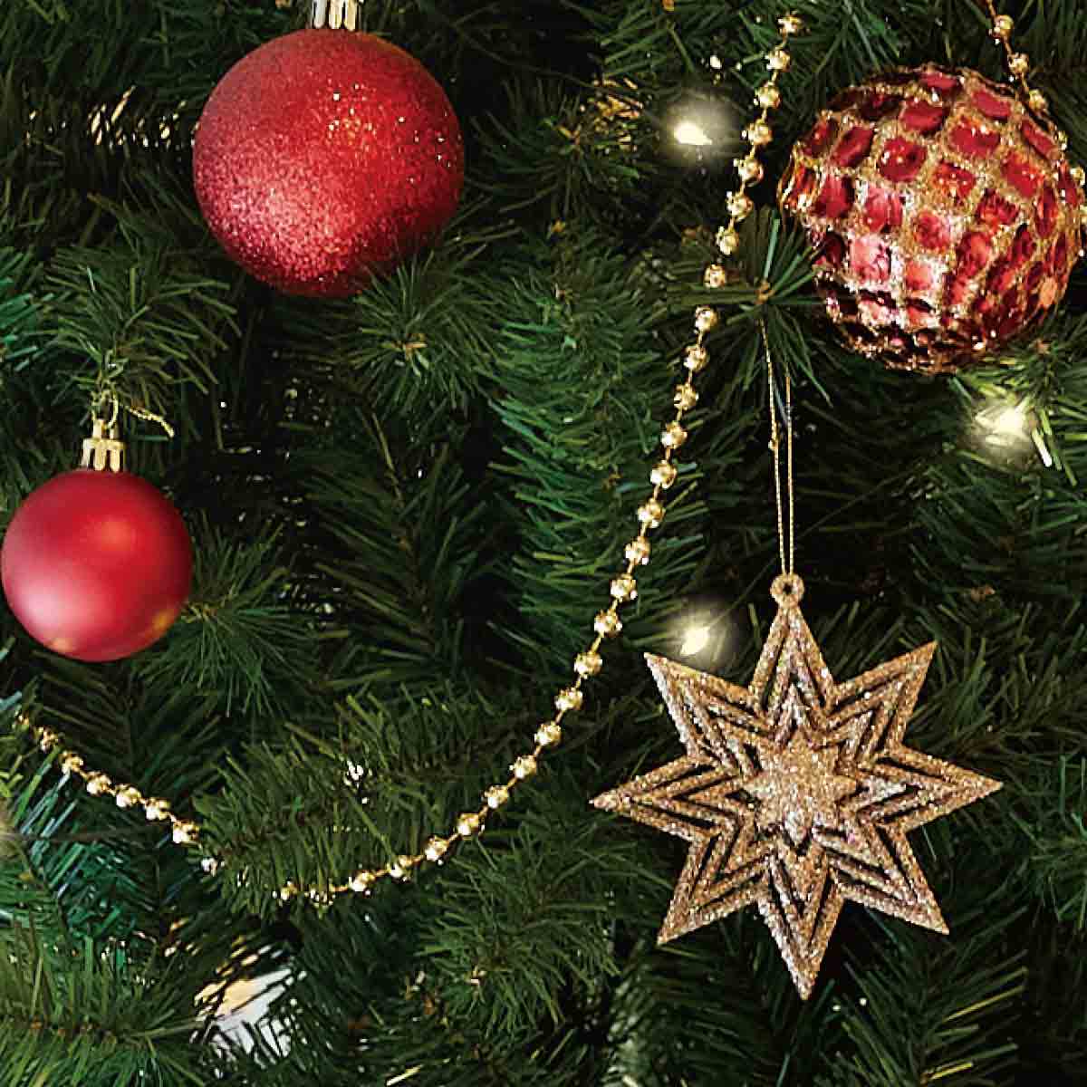 ★58-13-2-2 ウッドポットクリスマスツリーセット レッド高さ180×幅100cm