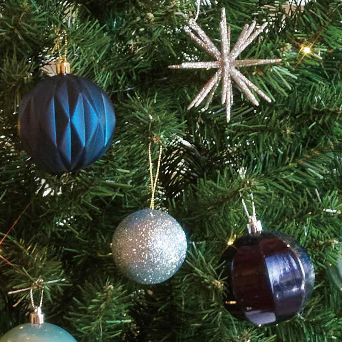 ★58-14-2-4 ウッドポットクリスマスツリーセット アイスブルー高さ240×幅130cm