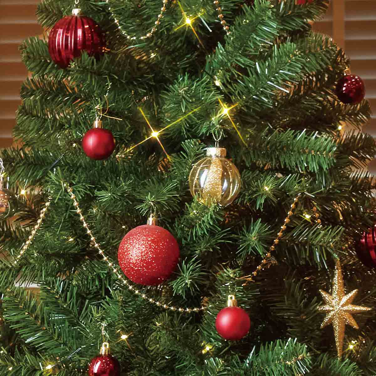 ★58-16-2-2 ポットライトクリスマスツリー レッド高さ180×幅96cm