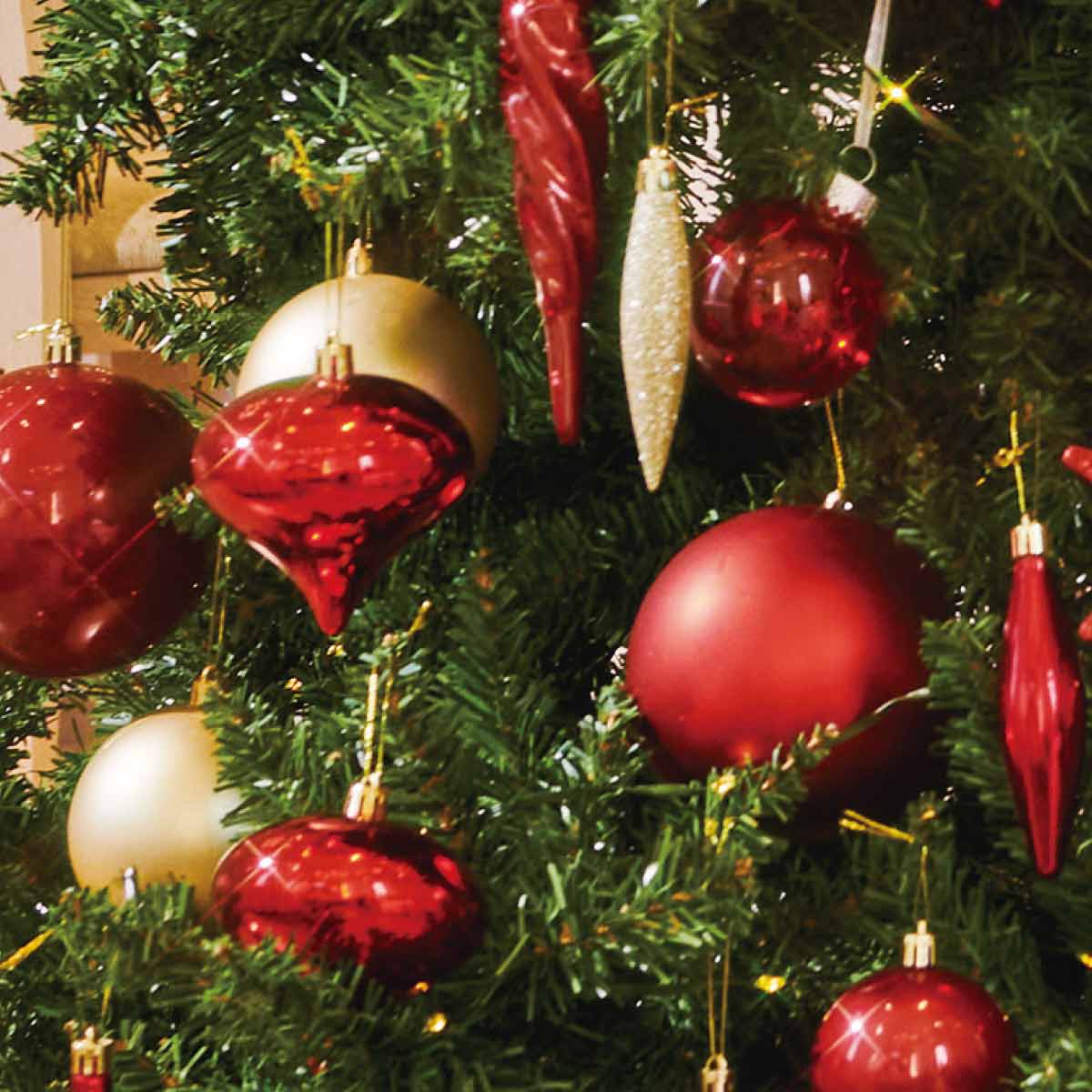 ★58-18-3-3 ゴージャスクリスマスツリーセット レッド高さ240×幅132cm