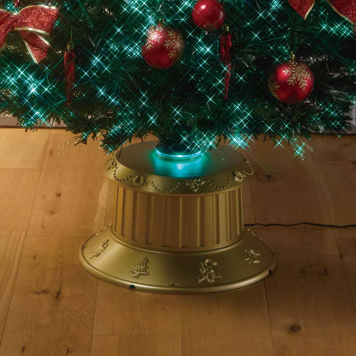 ★58-21-4-3 デコレーションファイバークリスマスツリーセット レッド高さ210×幅100cm