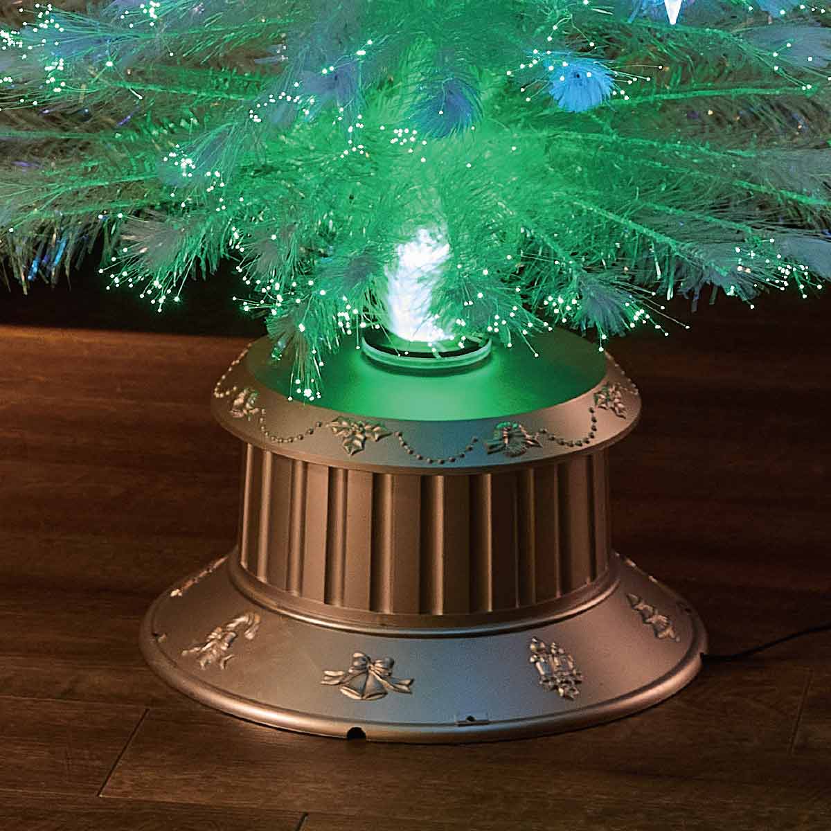 ★58-22-2-4 ホワイトファイバークリスマスツリー レインボースター高さ210×幅90cm