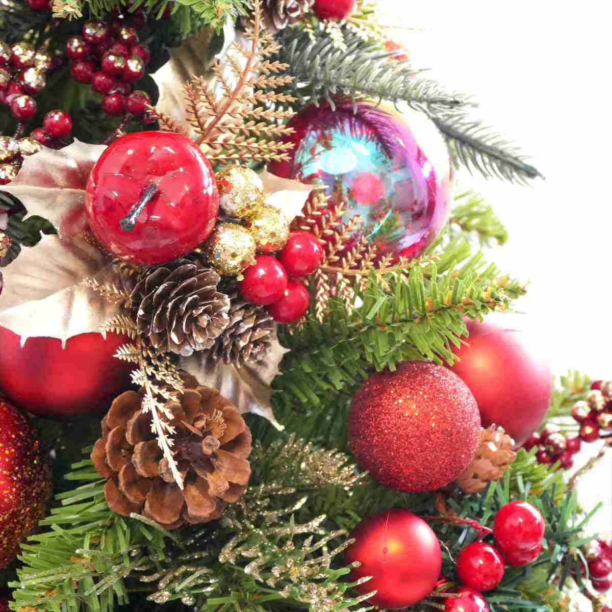 ★58-43-4-1 デコレーション卓上ミニツリー 50cmレッド