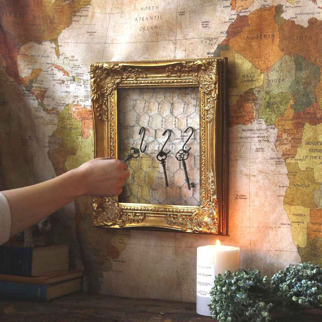 ★58-58-10-1 アンティークスタイルフレーム小 ゴールド