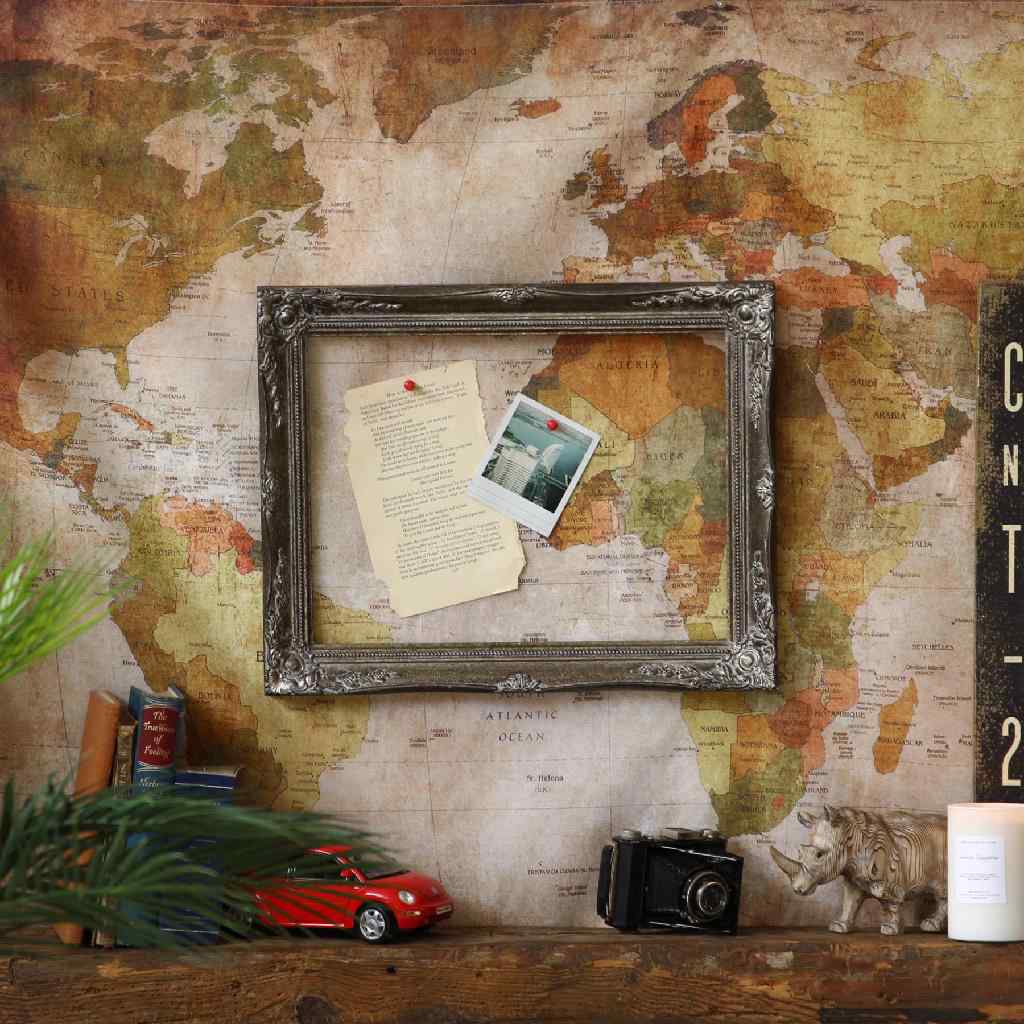 ★58-58-10-6 アンティークスタイルフレーム大 シルバー