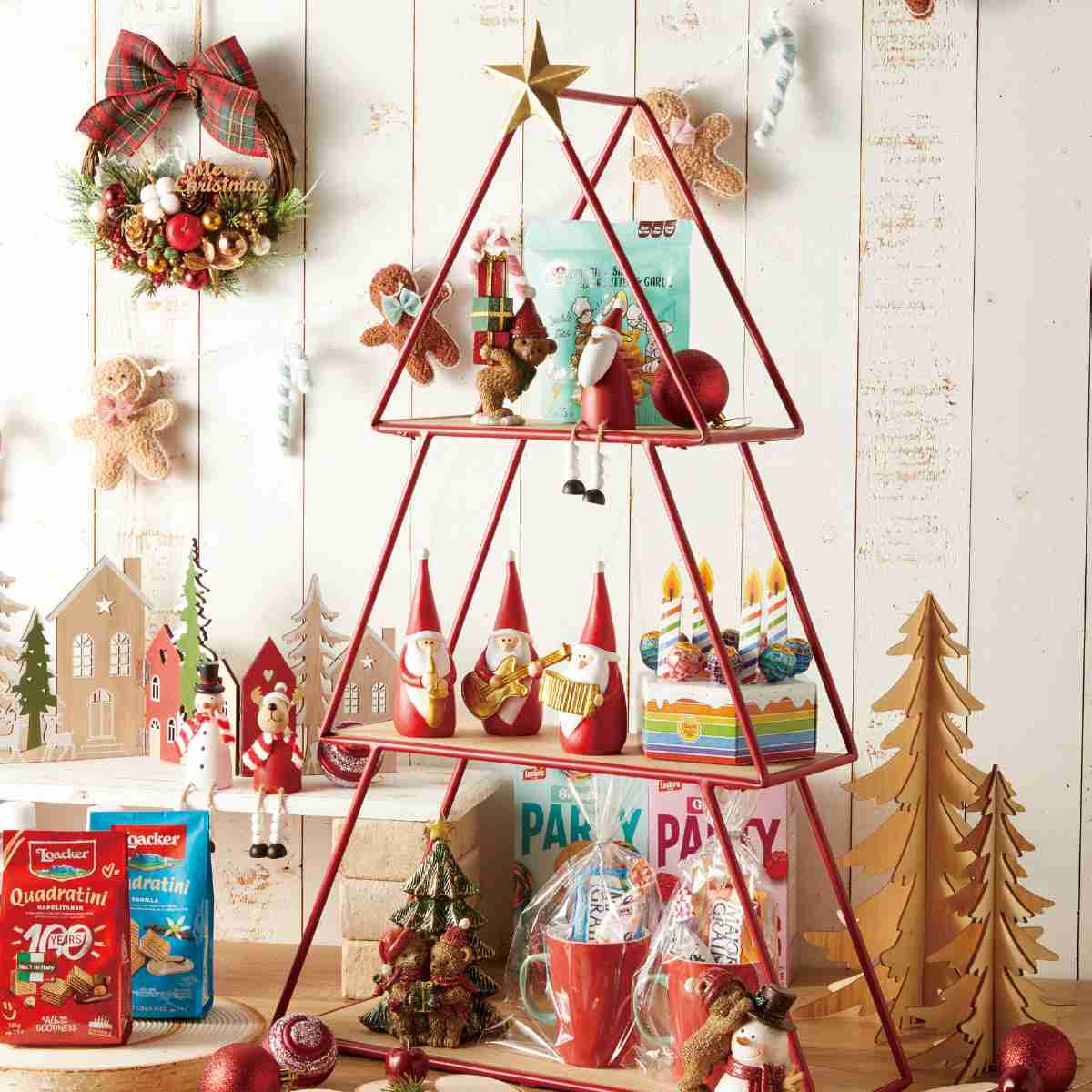 ★58-96-3-2 クリスマスベアースタンド(スノーマン)