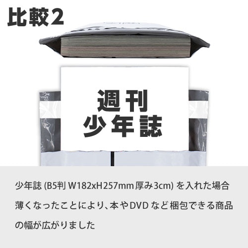 ■底マチ付ビニールクッションバッグ(スリムS) 200枚入【W245xH300+80+マチ50mm】