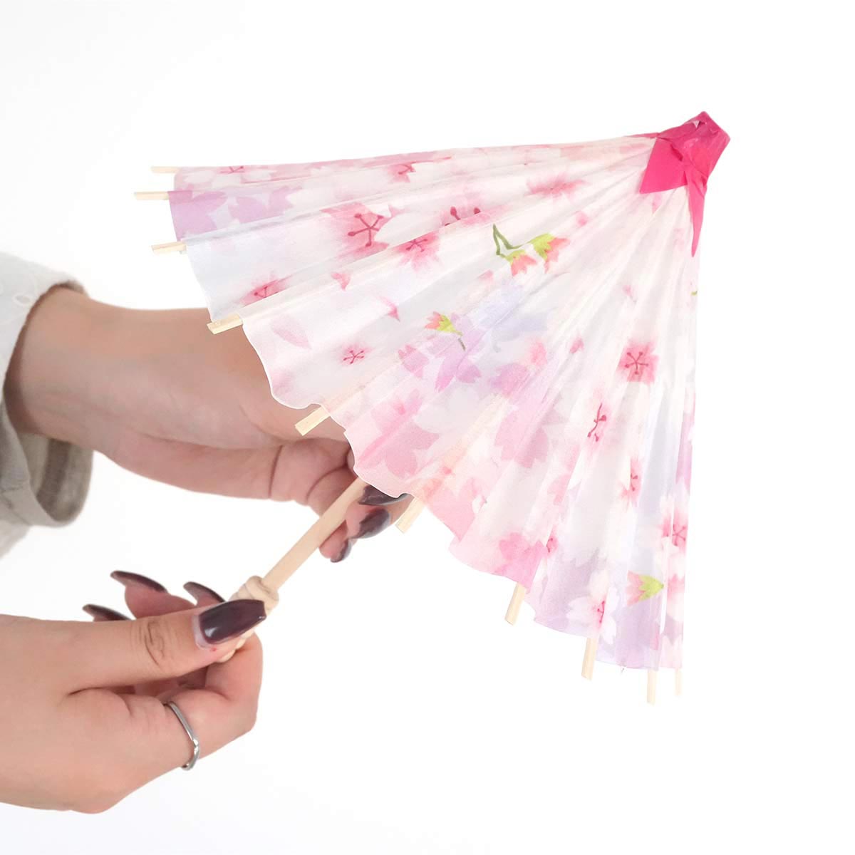 ★53-2-6-2 ディスプレイ用和傘(小)パープル