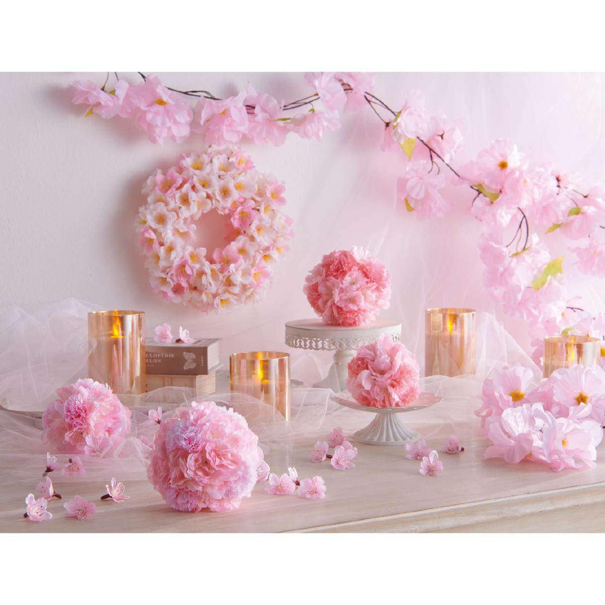 ★53-10-3-1 2本 ガーランド ラージチェリーセット(造花)