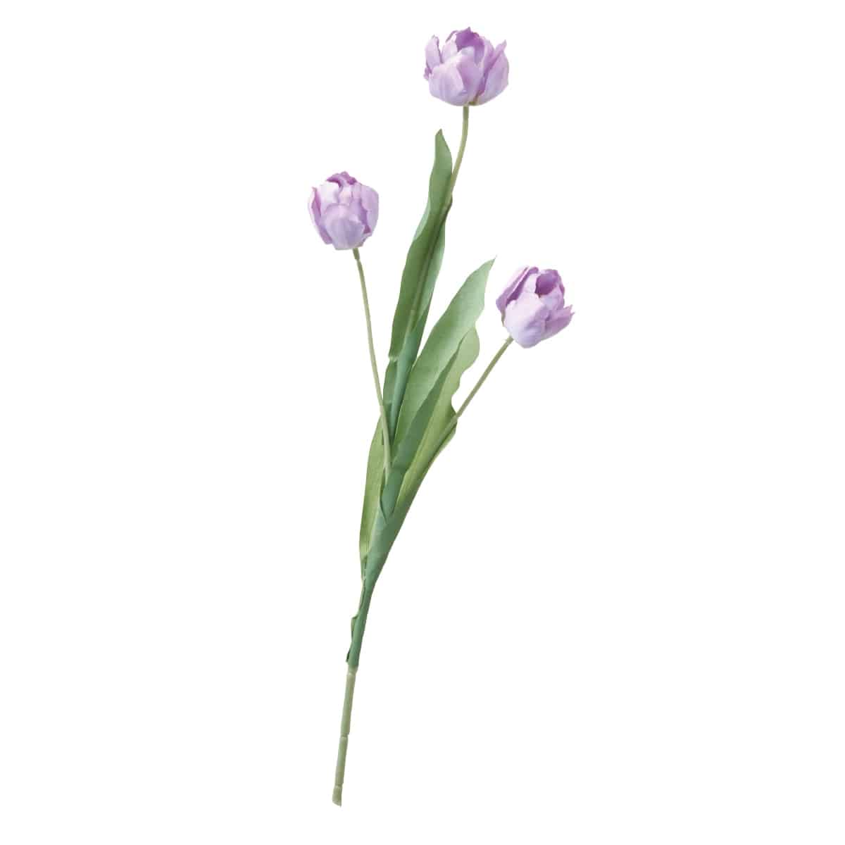 ★53-16-6-4 6本 エレナチューリップ造花スプレーセット50cm(ライトラベンダー)