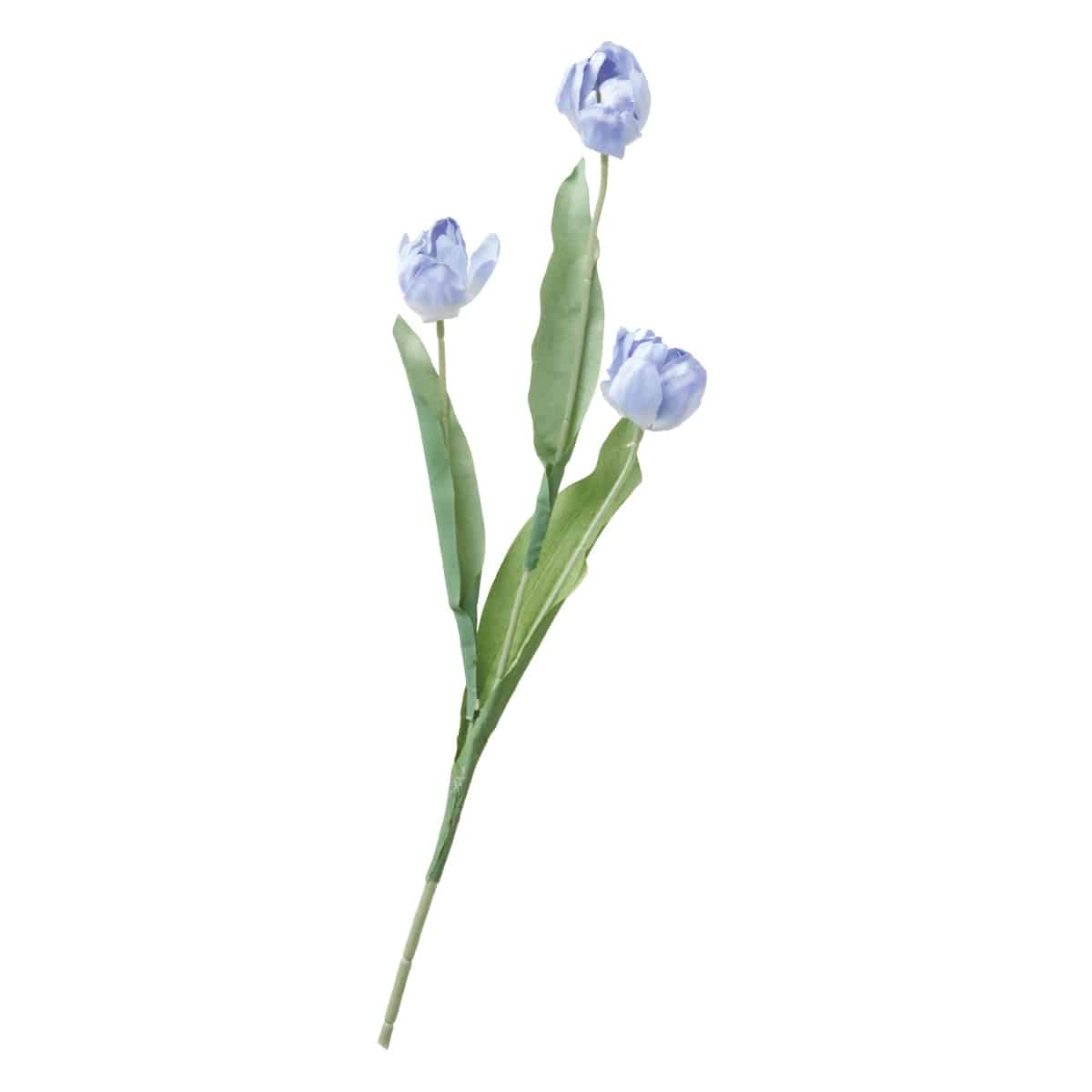 ★53-16-6-5 6本 エレナチューリップ造花スプレーセット50cm(ライトブルー)