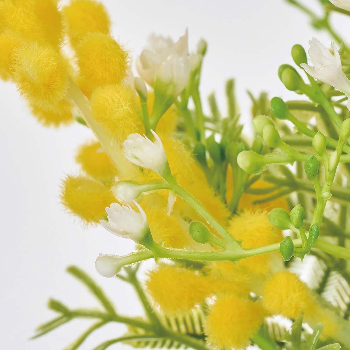 ★53-17-7-1 ミモザ&カスミソウ造花ブーケ26cm