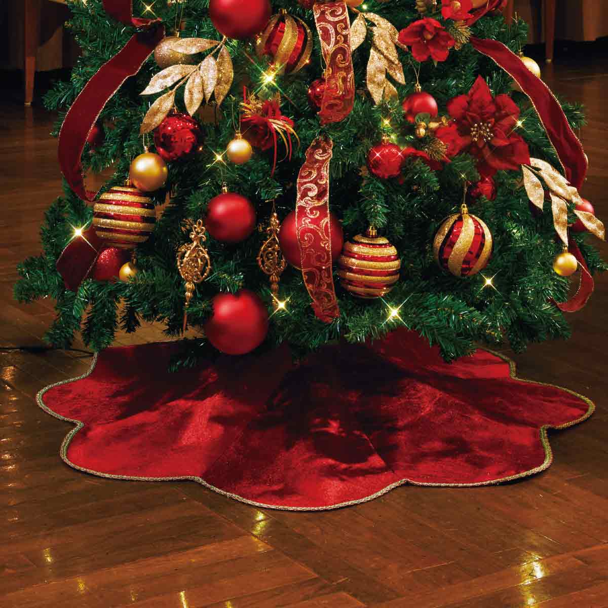 ★58-7-1-1 クリスマスツリーセット クリスマスレッド 高さ150cm