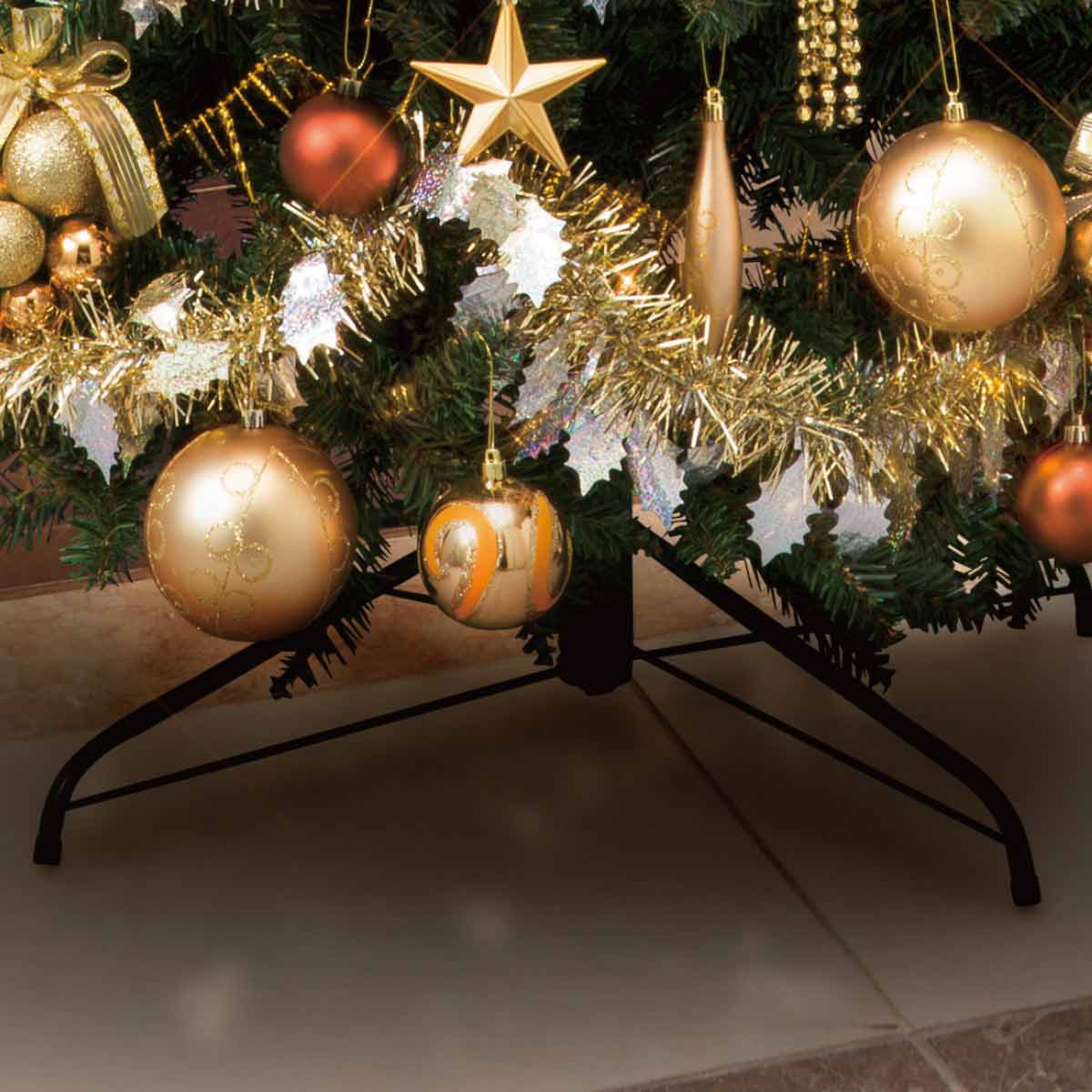 ★58-10-2-4 コンチネンタルクリスマスツリーセット ゴールド高さ240×幅132cm