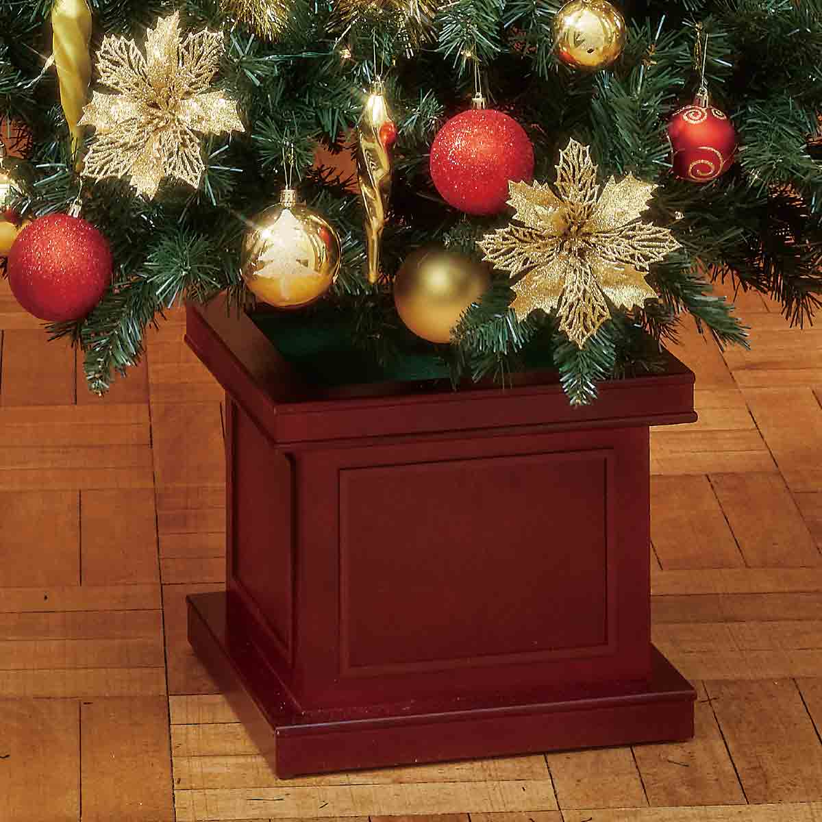 ★58-12-2-1 木製ベースクリスマスツリーセット ゴールド高さ150×幅82cm