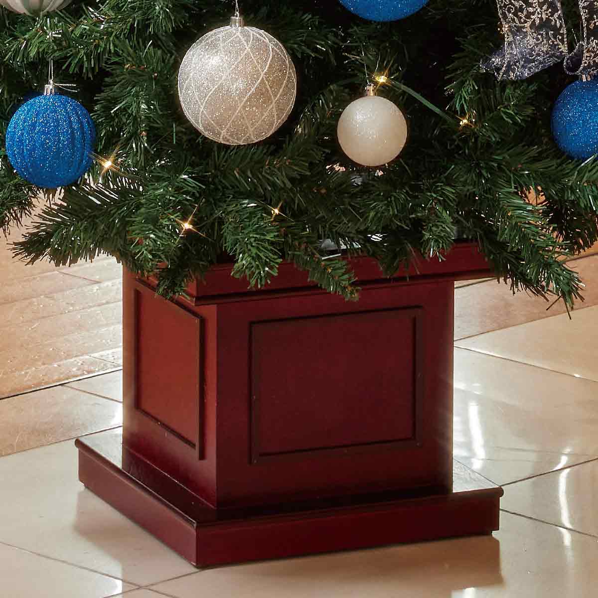 ★58-14-1-3 ウッドポットクリスマスツリーセット ブルーシルバー高さ210×幅112cm