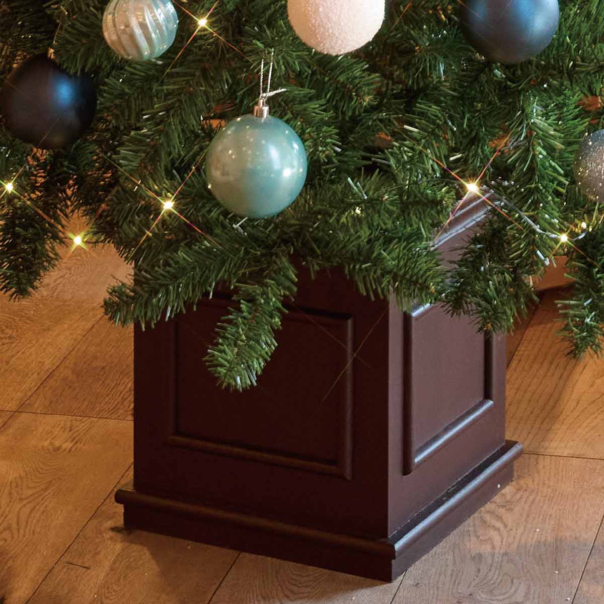 ★58-14-2-4 ウッドポットクリスマスツリーセット アイスブルー高さ240×幅130cm