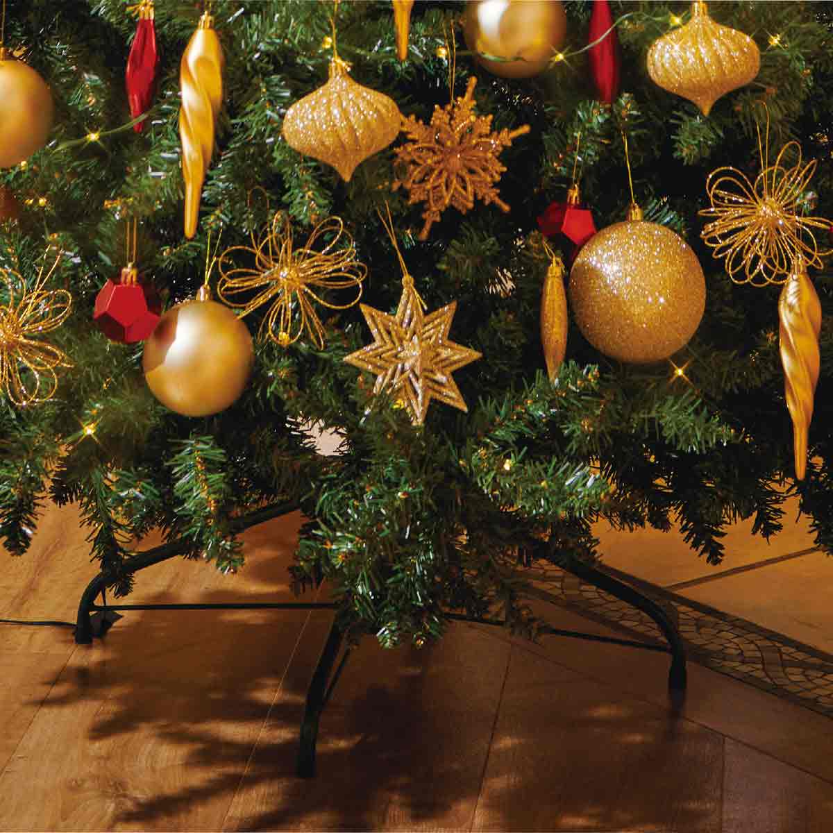 ★58-18-2-2 ゴージャスクリスマスツリーセット ゴールド高さ210×幅121cm