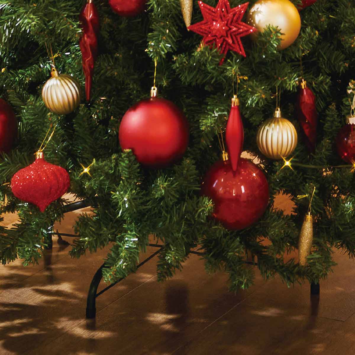 ★58-18-3-3 ゴージャスクリスマスツリーセット レッド高さ240×幅132cm