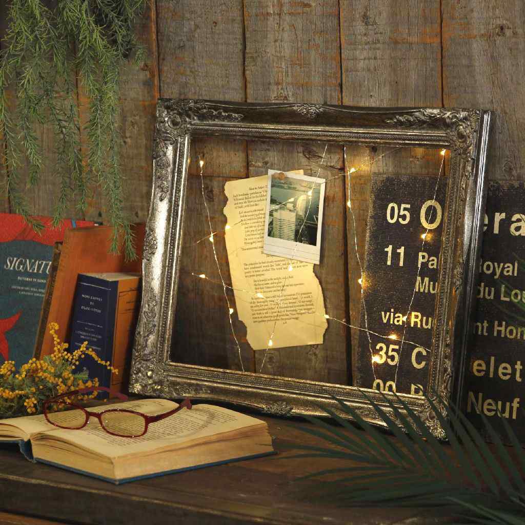 ★58-58-10-6 アンティークスタイルフレーム大 シルバー