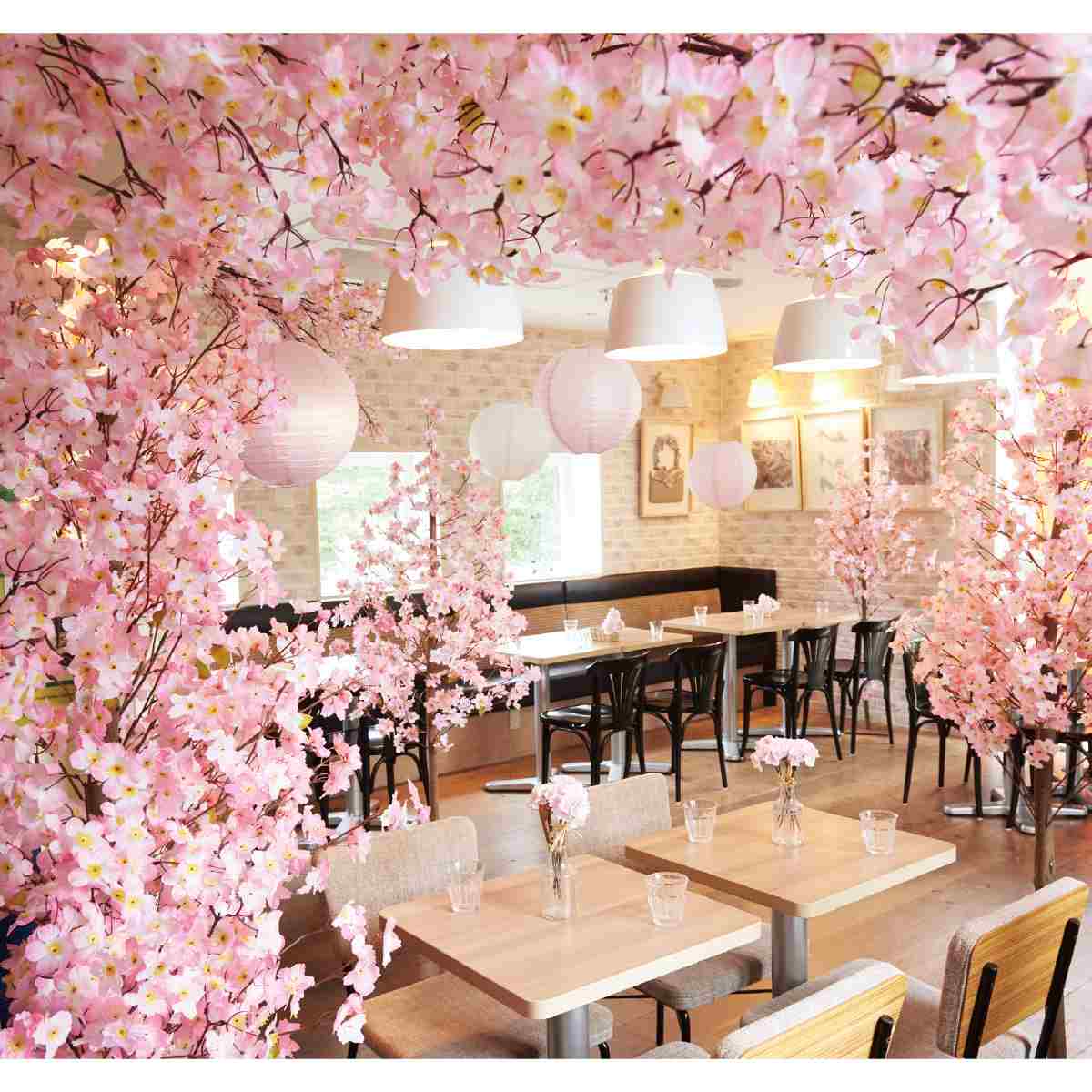 ★53-5-1-2 シルク桜大枝セット(造花) 110cm(12本組)