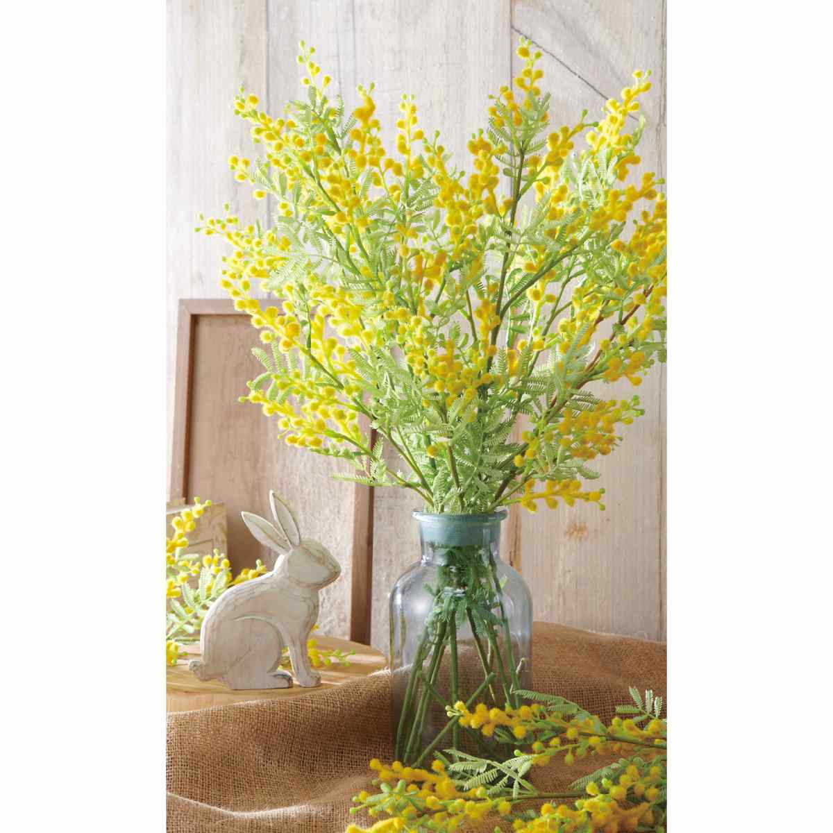 ★53-17-9-1 12本 ミモザ造花スプレーセット54cm