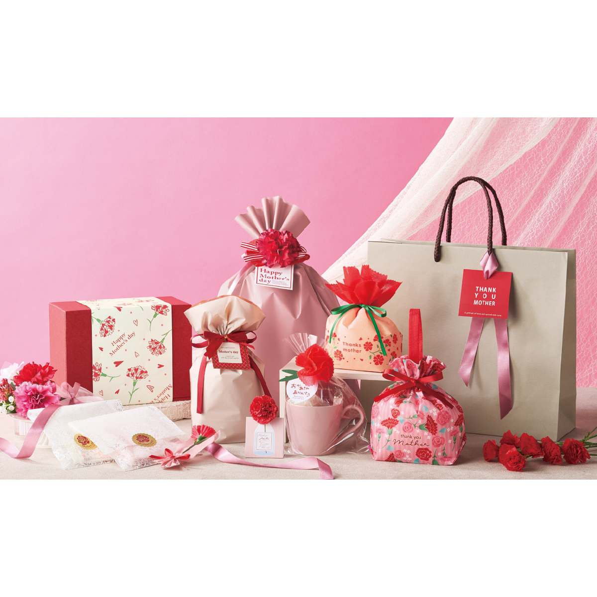 ★53-50-1-1 10個 ワイヤータイ 母の日(カーネーション)