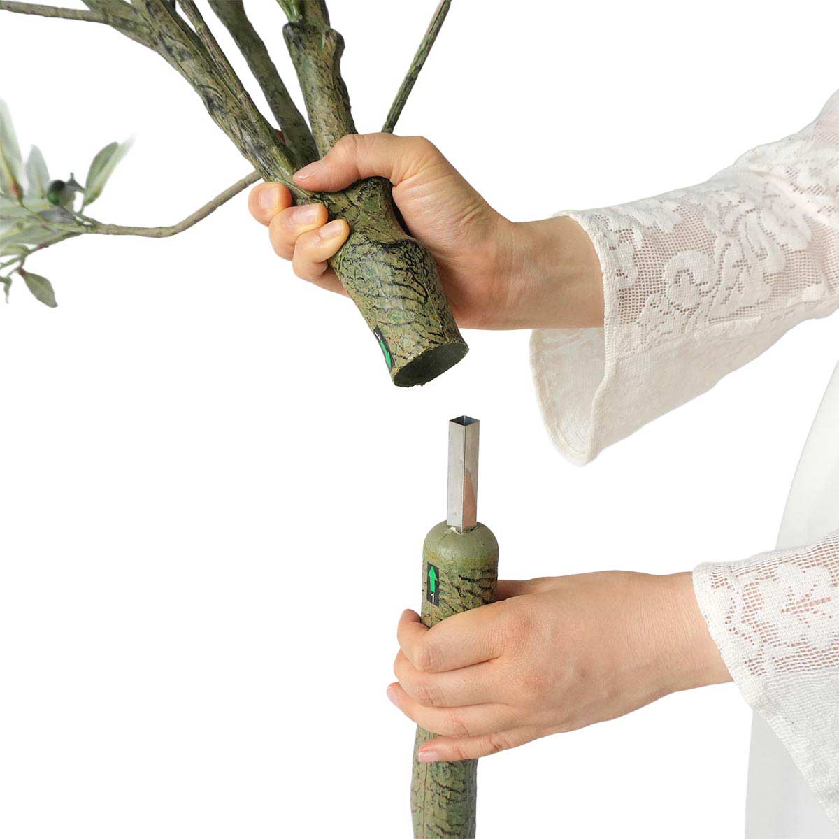 ★53-22-10-2 フェイクグリーン H150cm (人工樹木)オリーブ