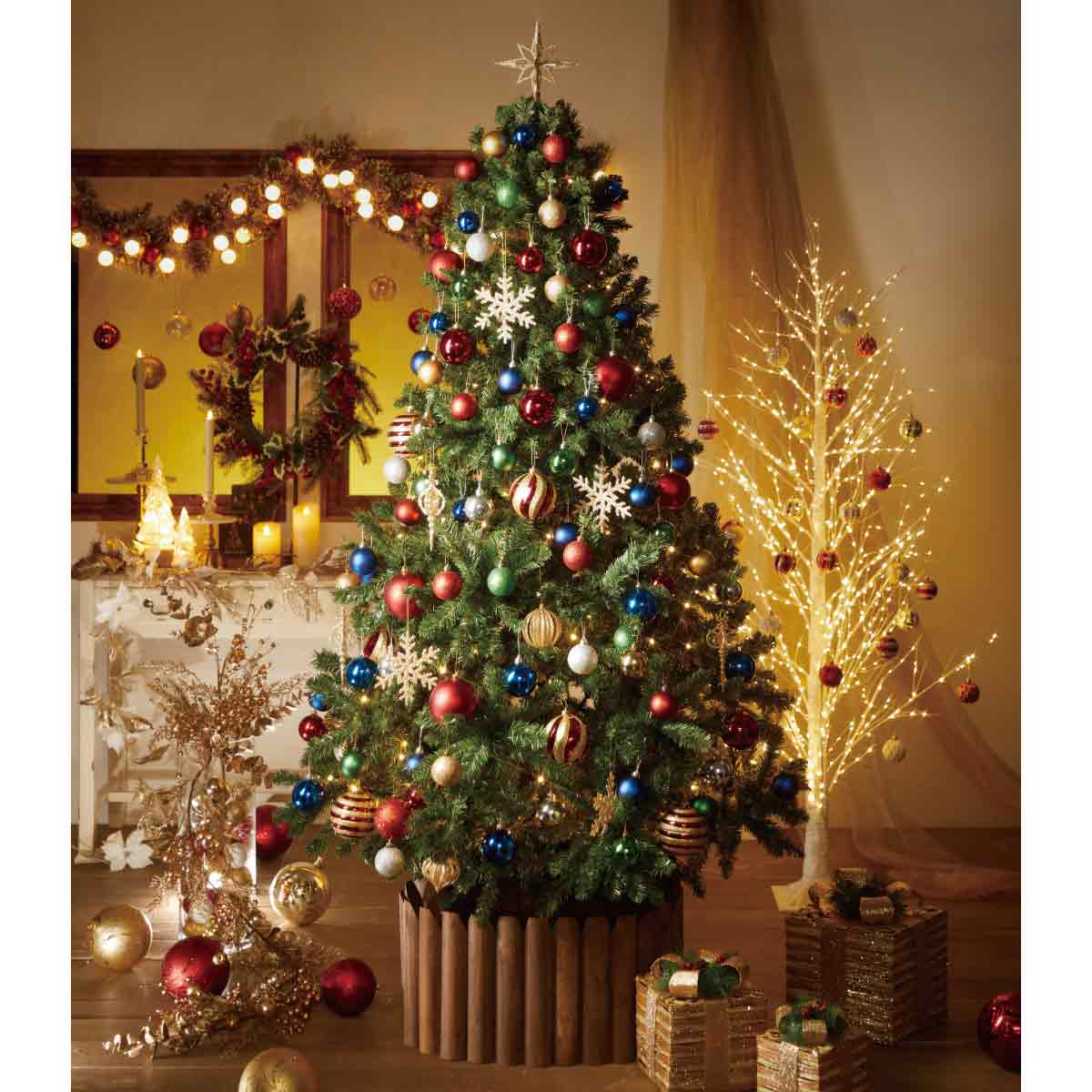 ★58-35-2-3 12個 オーナメントボール 8cmシルバー