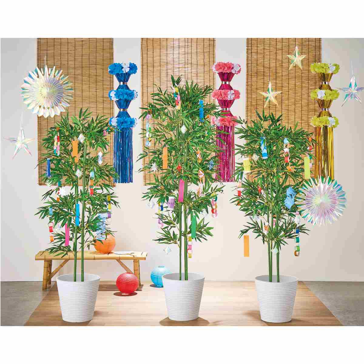★55-1-1-1 七夕笹バンブー高さ180cm (人工観葉植物)バンブー