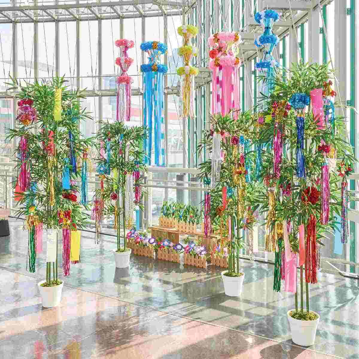 ★55-1-2-1 七夕笹バンブー高さ210cm (人工観葉植物)