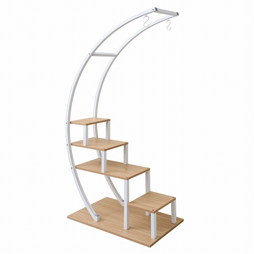 ★53-1-1-2 ディスプレイラック アーチ型143cm(ホワイト)