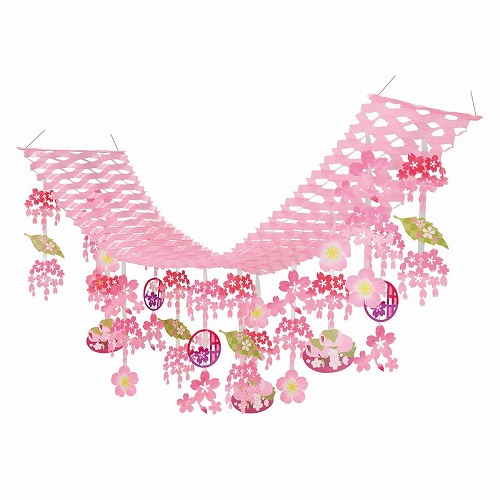 ★53-11-7-1 縁側桜プリーツハンガー