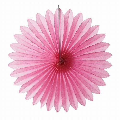 ★53-14-2-2 ハニカムラウンドペーパーファン44cm(ピンク)