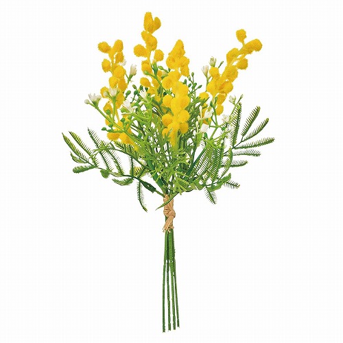 ★53-17-7-1 ミモザ&カスミソウ造花ブーケ26cm