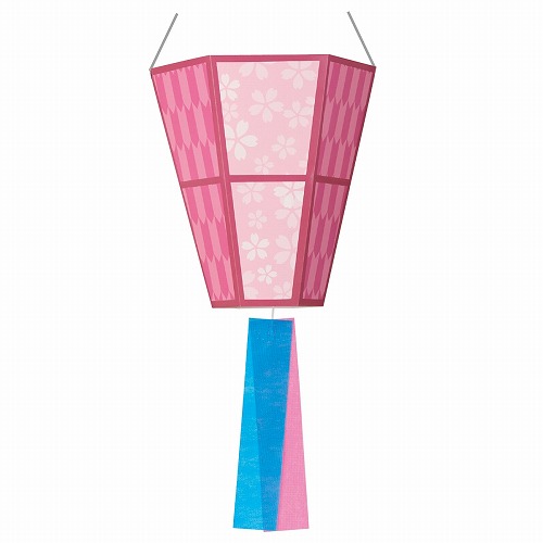 ★53-2-3-2 2個 ペーパーハンギング(ピンク)