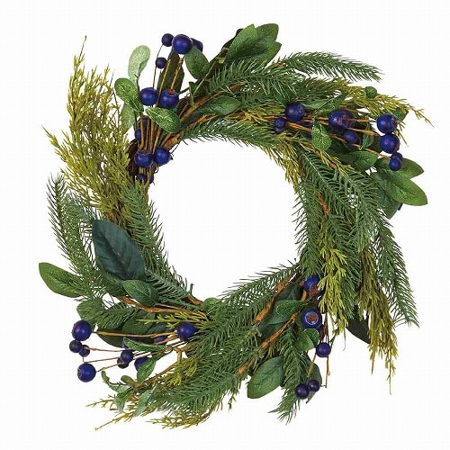 ★53-22-7-1 グリーンリース40cm (造花)