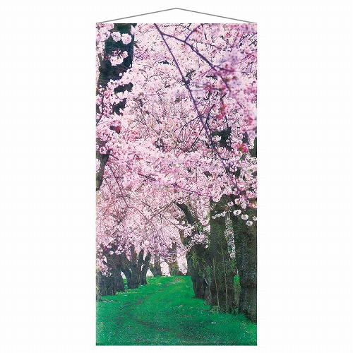 ★53-25-3-1 タペストリー 桜新緑 【防炎加工】