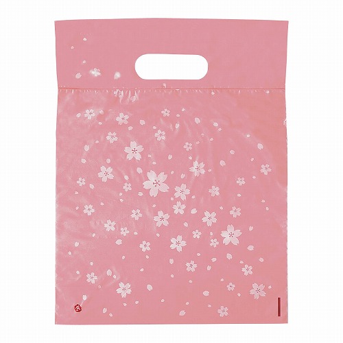 ★53-27-14-1 100枚 ポリバッグ さくら(28×38×底マチ6cm)