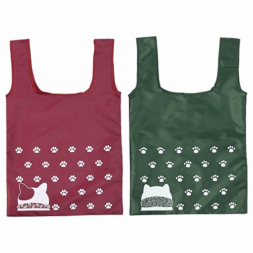 ★53-30-1-1 80個 わんにゃんエコバッグ(ポーチ付き)