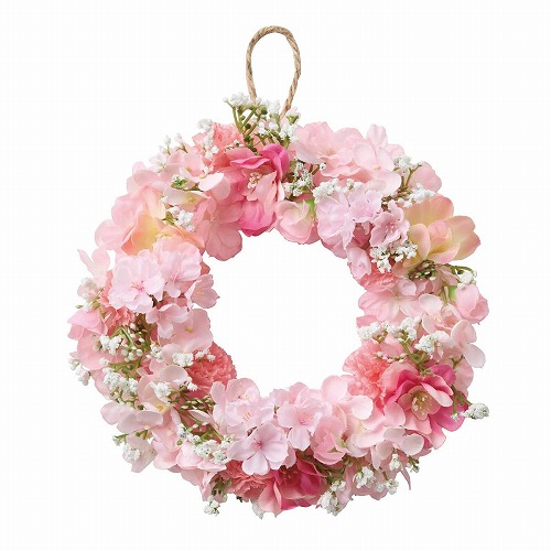 ★53-4-3-1 サクラ造花リース